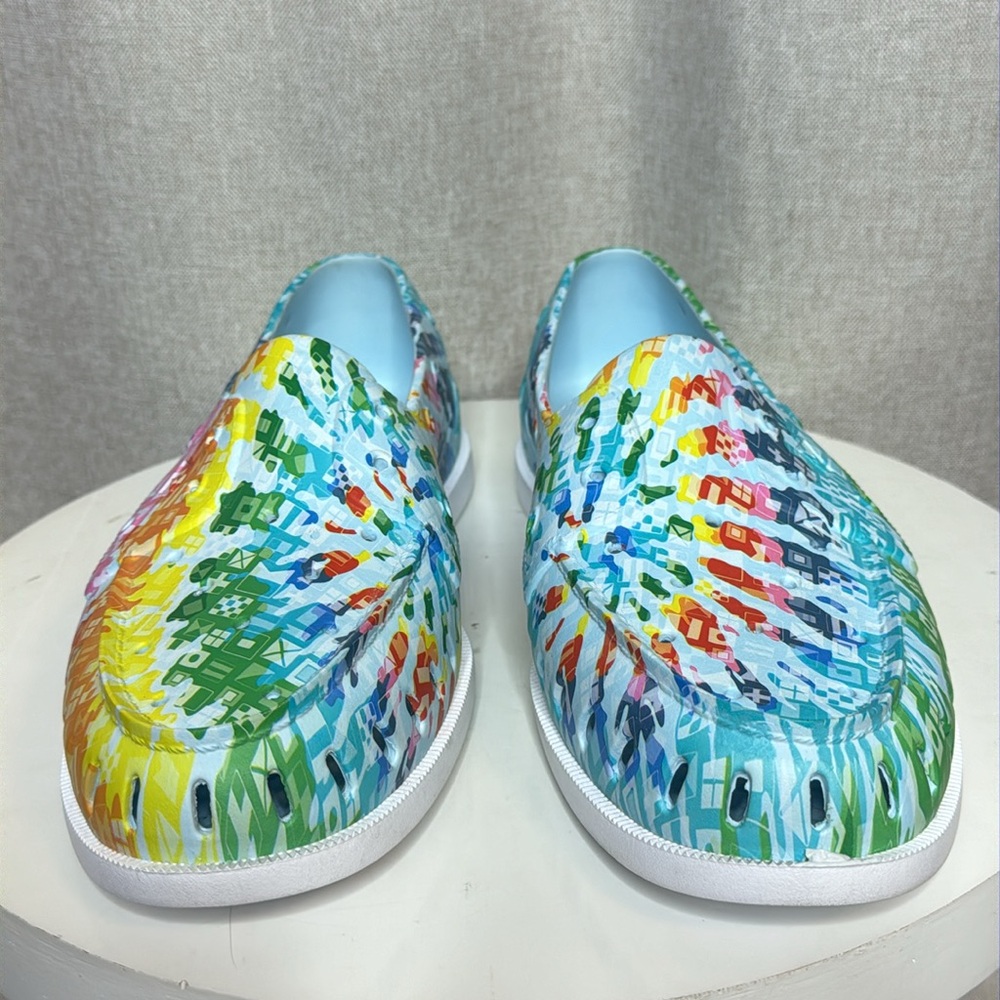 SPERRY TOPSIDER FLOAT BOAT SHOES RAINBOW GRAPHIC MENS SIZE 13 SLIP ON DECK SHOES - Picture 3 of 13